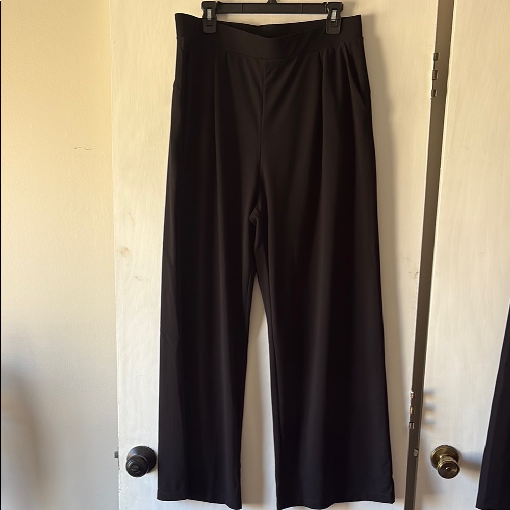 HALARA Black Wide-Leg Pants Relaxed Fit